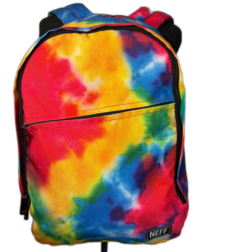 Neff Daily Backpack Rainbow Tie Dye Multi Color School Skater Bag